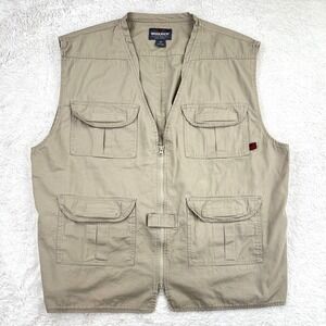 Woolrich Elite Series Tactical Vest‎ Men's XL Khaki Cotton Outdoor Utility